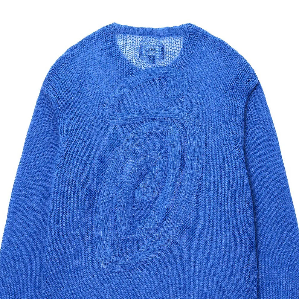 STSSY S LOOSE KNIT SWEATER // BLUE