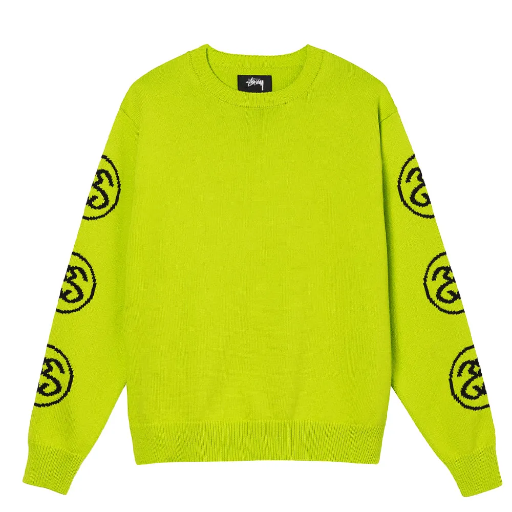 STSSY SS-LINK SWEATER // LIME