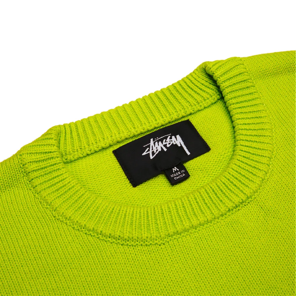 STSSY SS-LINK SWEATER // LIME