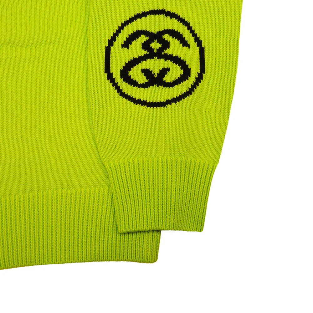 STSSY SS-LINK SWEATER // LIME