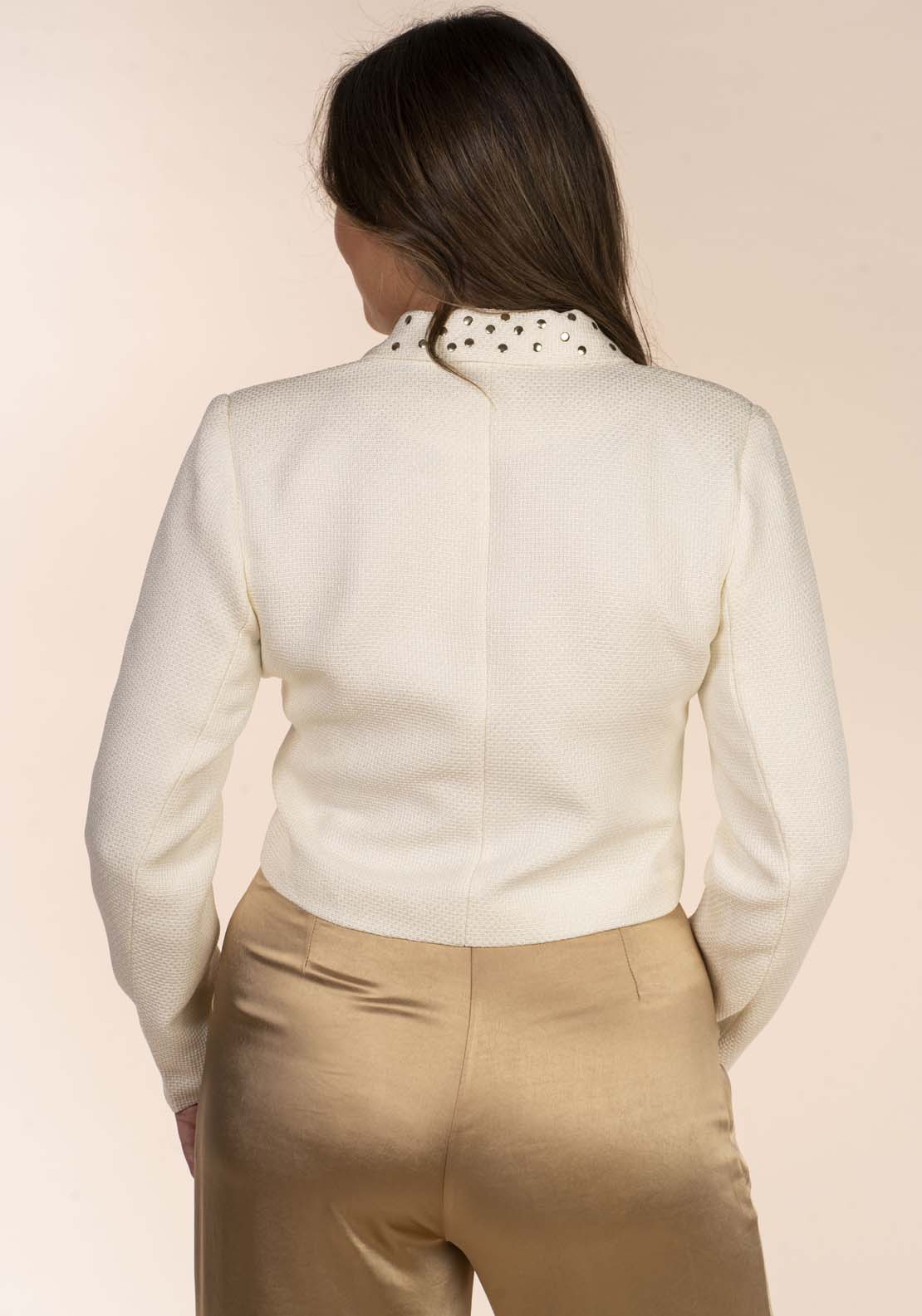 Stud Collar Blazar - Ivory