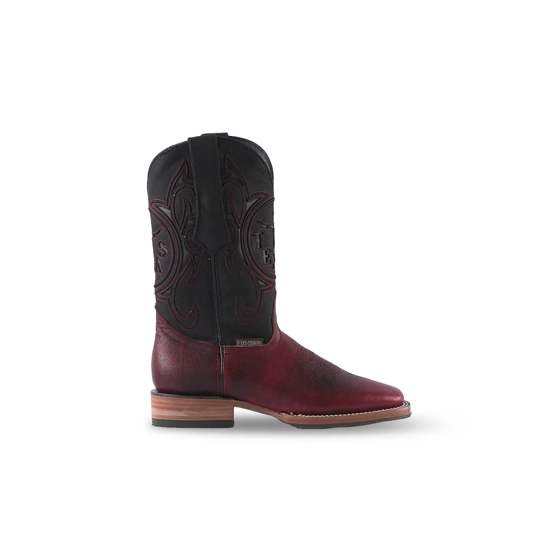 Texas Country Western Boot Bawyno Red H501 Texas Light