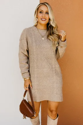 The Selene Cable Sweater Dress