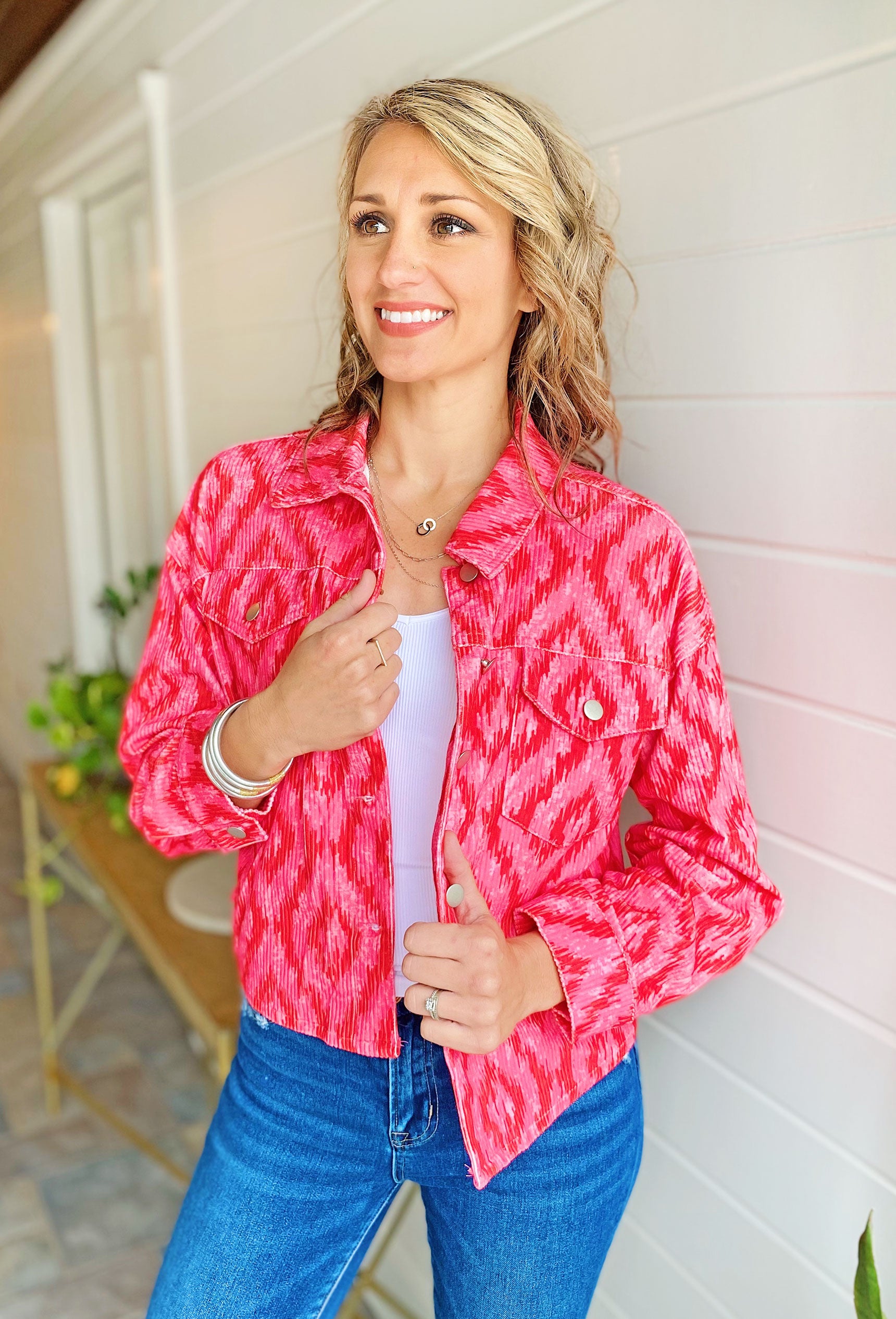 Think Pink Corduroy Jacket