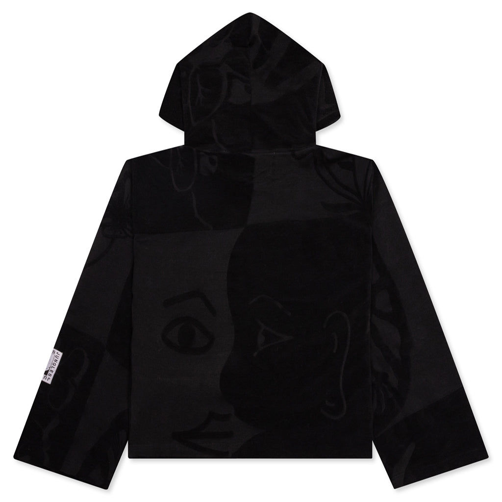 Towelling Hoodie - Black