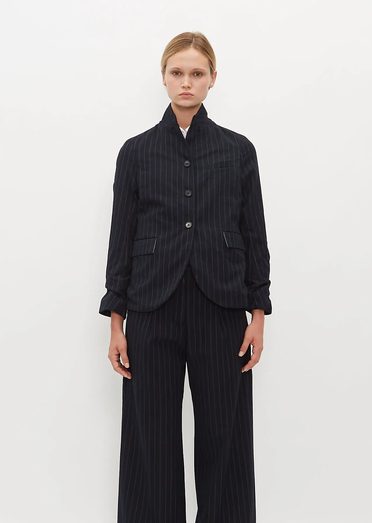 Tyrol Wool Jacket — Navy Stripe