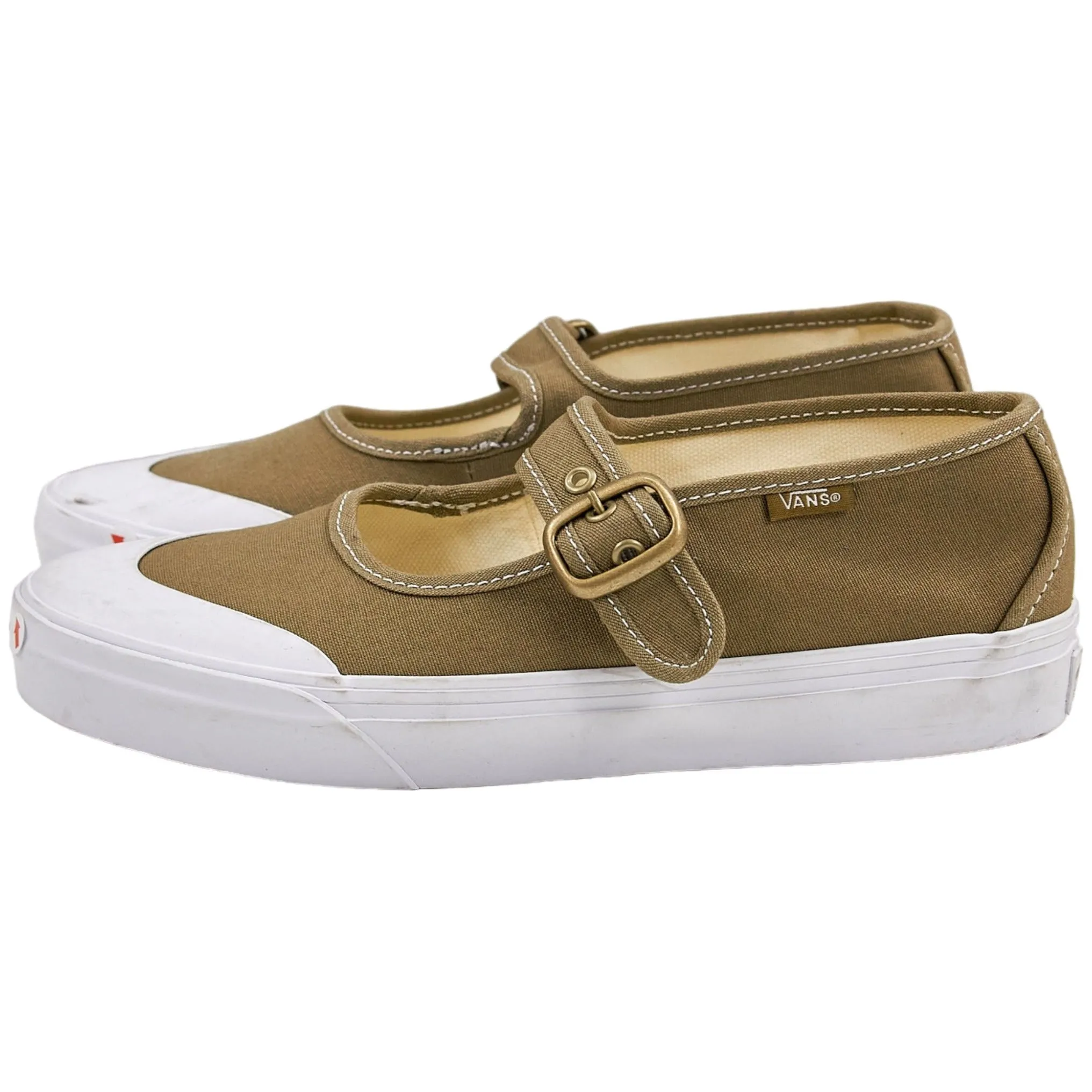 Vans Brown Canvas Mary Jane Sneakers