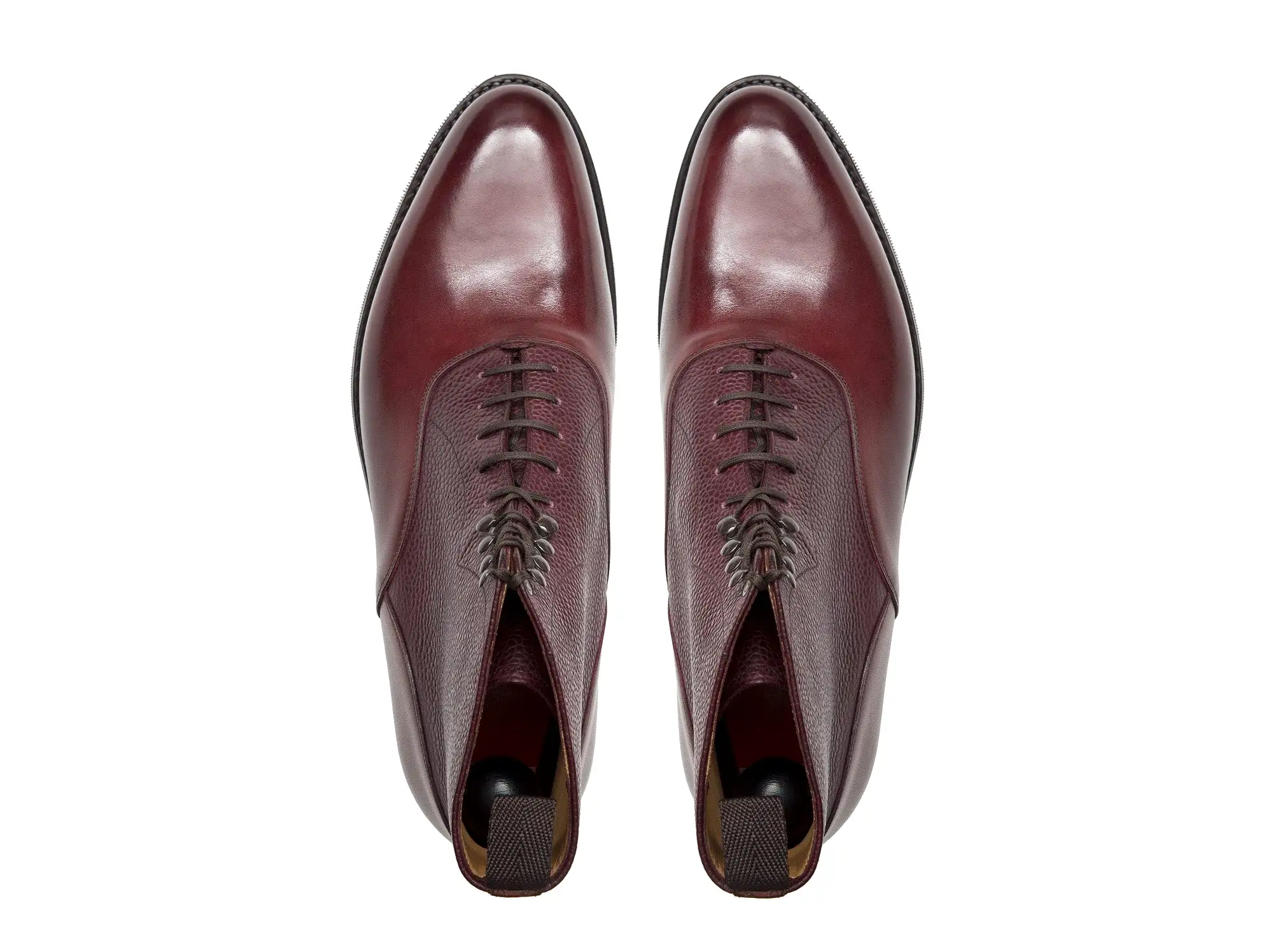 Wedgwood - MTO - Burgundy Calf / Burgundy Scotch Grain - TMG Last - City Rubber Sole