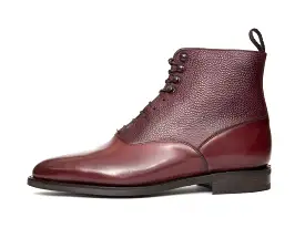 Wedgwood - MTO - Burgundy Calf / Burgundy Scotch Grain - TMG Last - City Rubber Sole