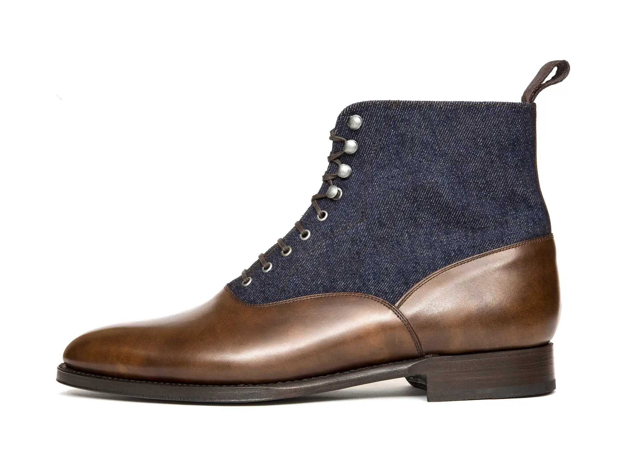 Wedgwood - MTO - Copper Museum Calf / Denim - TMG Last - Single Leather Sole