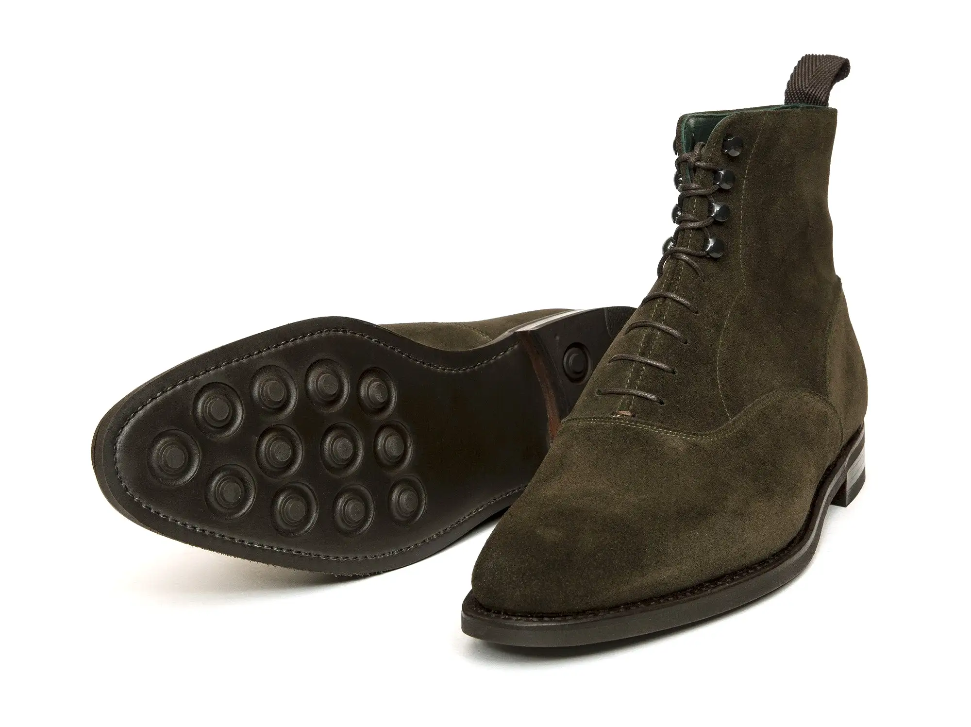 Wedgwood - MTO - Moss Suede - TMG Last - Country Rubber Sole