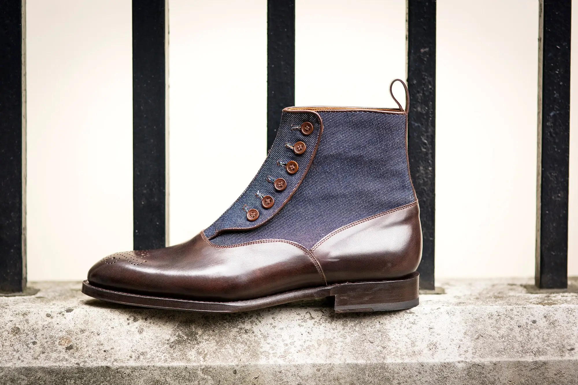 Westlake - MTO - Dark Brown Museum Calf / Denim - NGT Last - Single Leather Sole