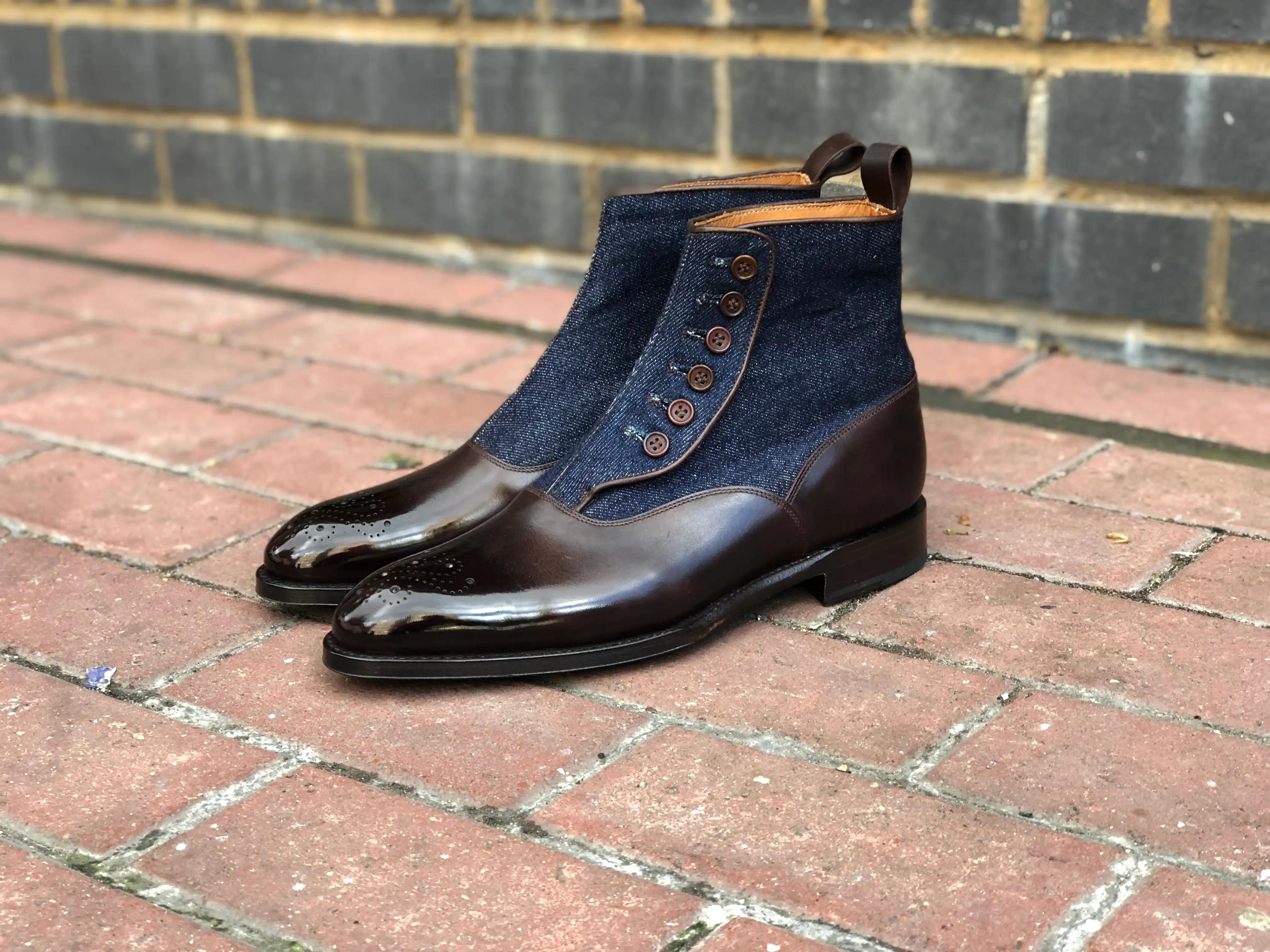 Westlake - MTO - Dark Brown Museum Calf / Denim - NGT Last - Single Leather Sole