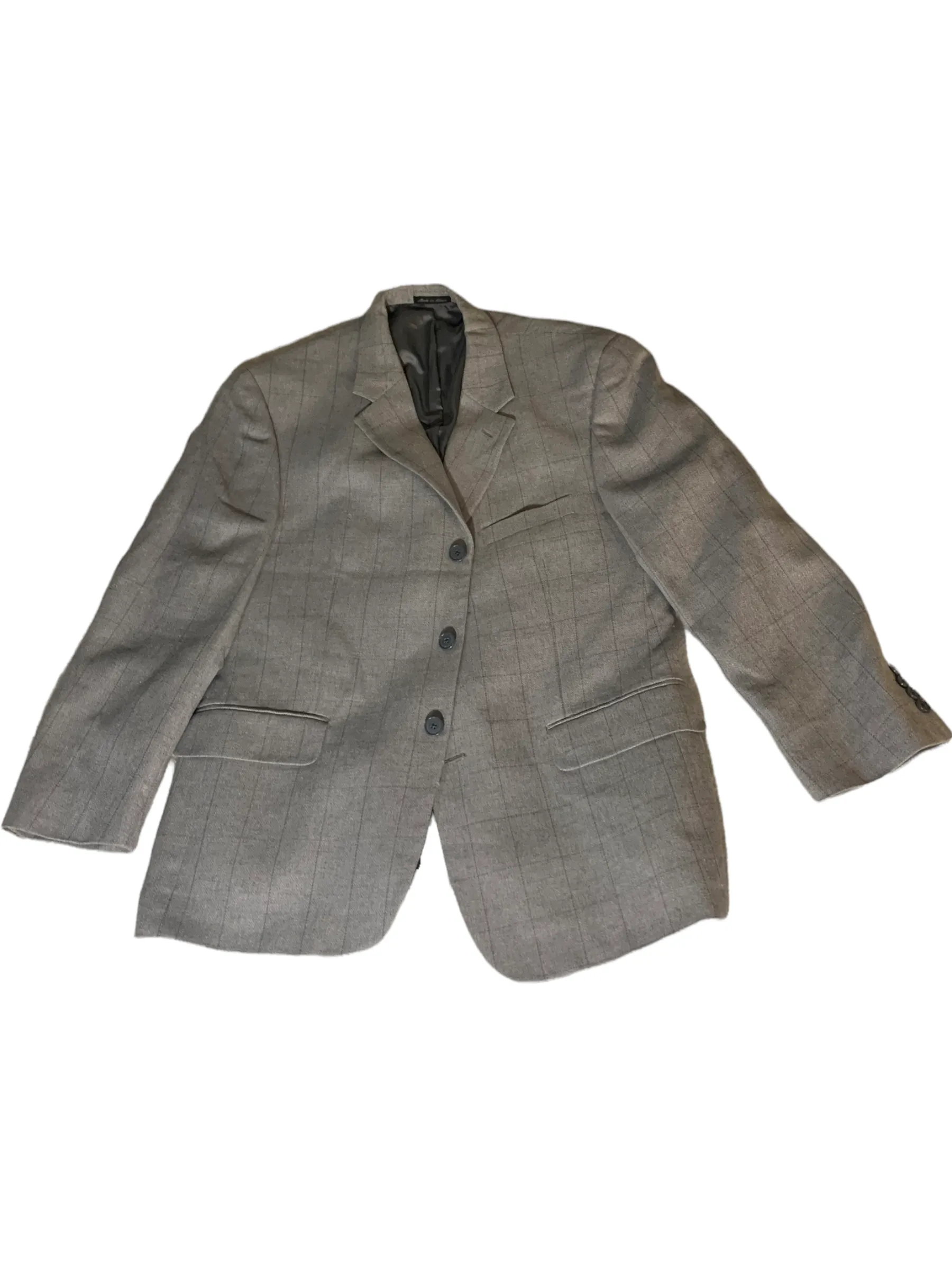 Windowpane check blazer suit jacket