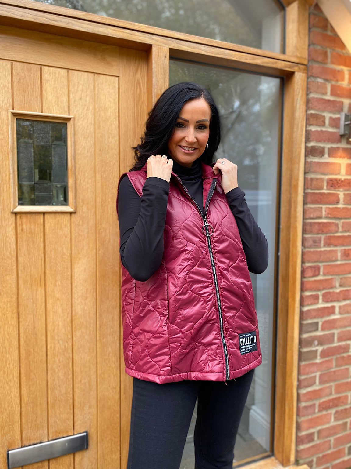 Wine Lightweight Pocket Gilet Sammy