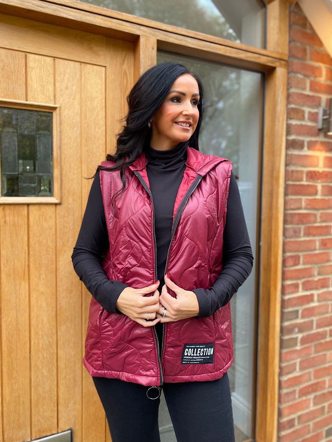 Wine Lightweight Pocket Gilet Sammy