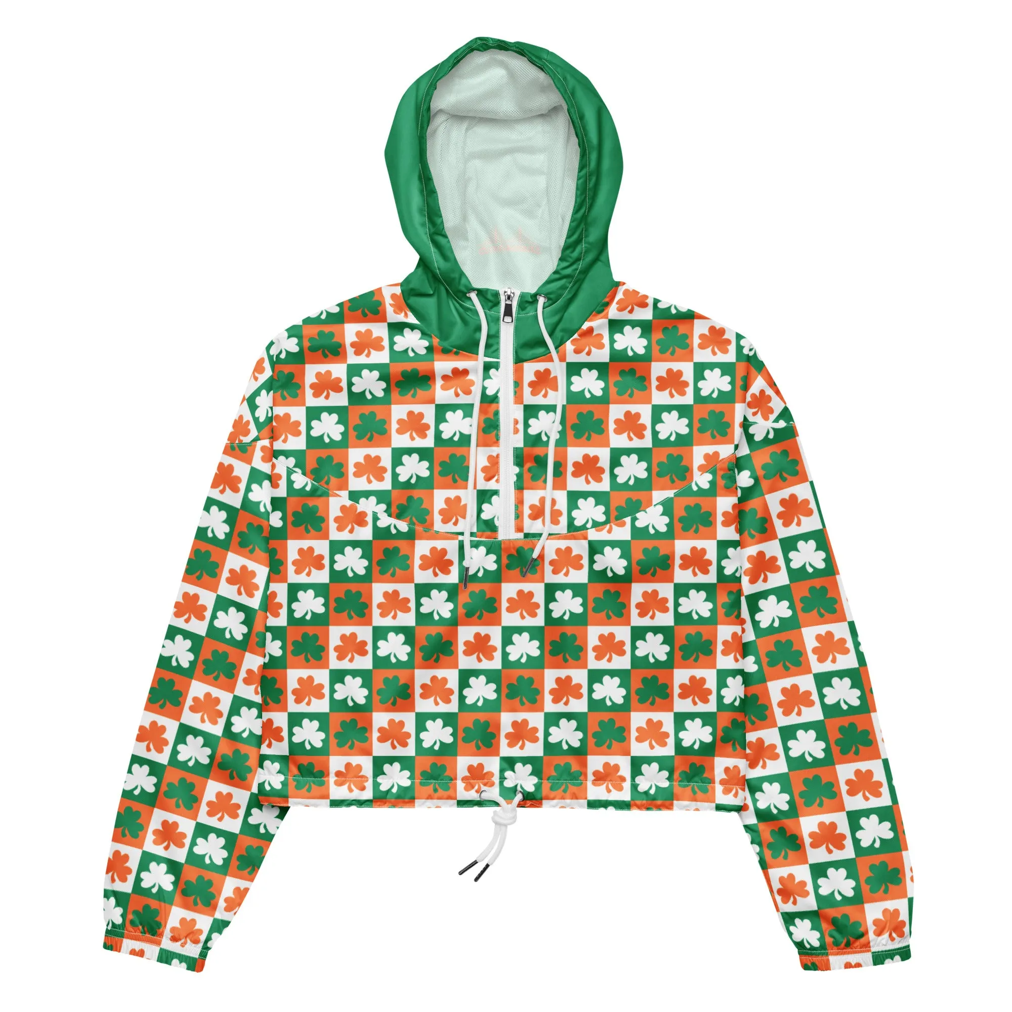 Women’s cropped windbreaker Shamrock