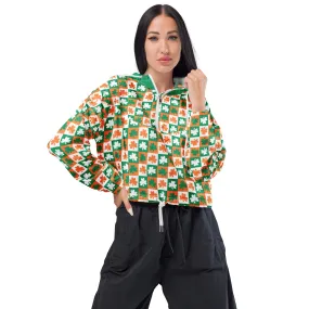 Women’s cropped windbreaker Shamrock