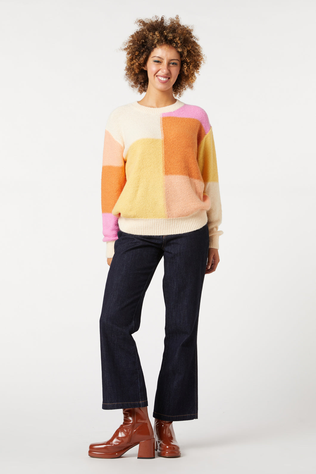 Zina Patchwork Sweater